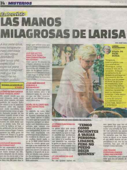 las Manos Milagrosas de Larisa